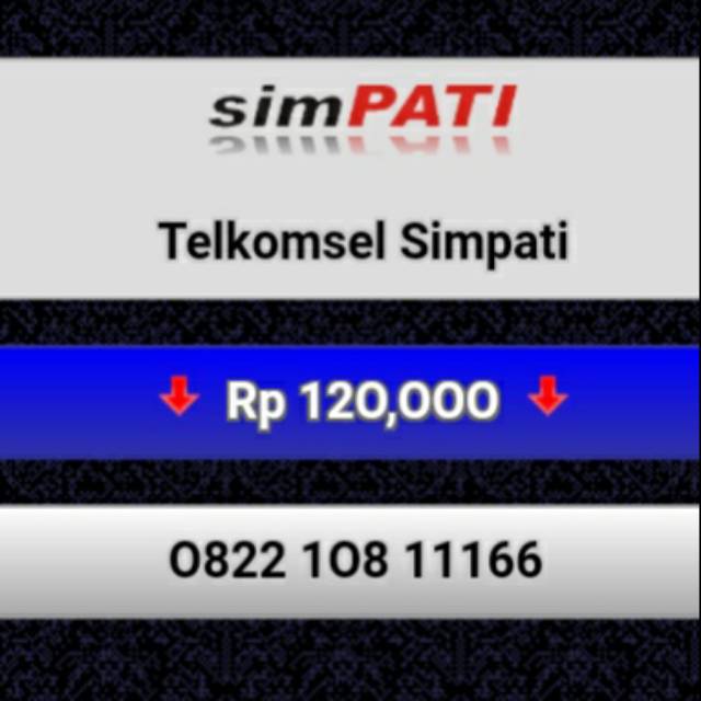 NOMOR CANTIK SIMPATI 0822 108 11166