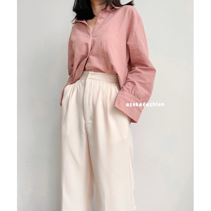 ASOKA Alea Pants 997 - Loose Pants Trouser - Celana Kulot - Celana Kantor Wanita