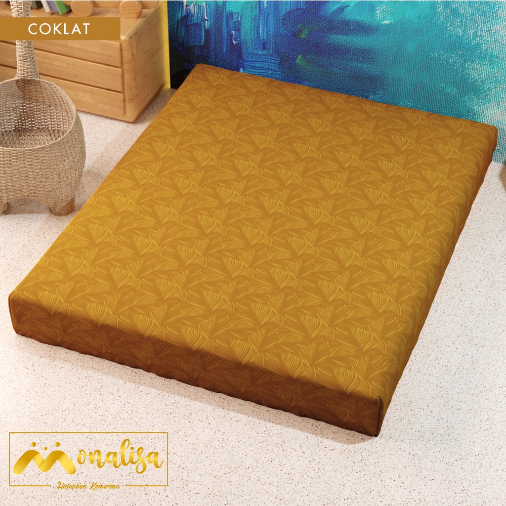 Monalisa Emboss Sarung Kasur Uk 90/100/120 Tinggi 15/20 - Coklat