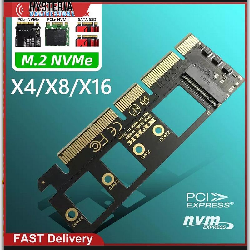 PCIE x16 to SSD NVME NGFF Adapter PCIE Riser PCIE X4 x8 x16 Converter