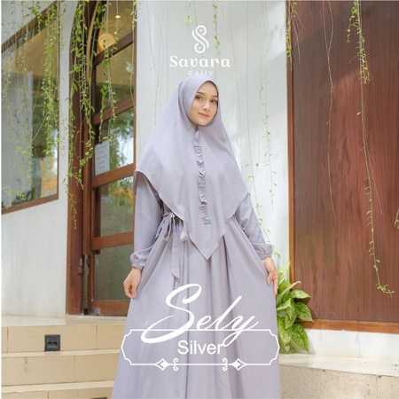 Gamis set Khimar Syar'i Terbaru Sely By Savara