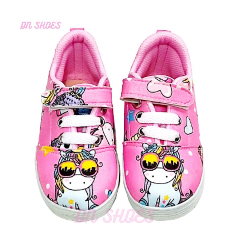 Sneakers Anak Sepatu Anak Perempuan Karakter Uniqorn Pink