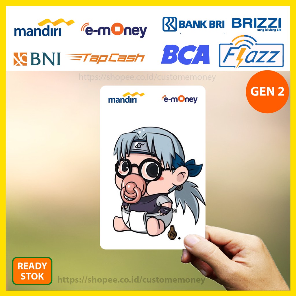 Emoney Anime Jepang Kabuto Yakushi 24 Etoll E-Money Mandiri Flazz GEN 2 BNI Tapcash BRI Brizzi -1 SISI