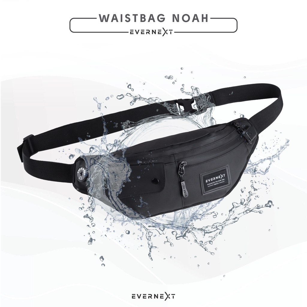 Tas Selempang Pria Anti Air NOAH  Waistbag Waterproof