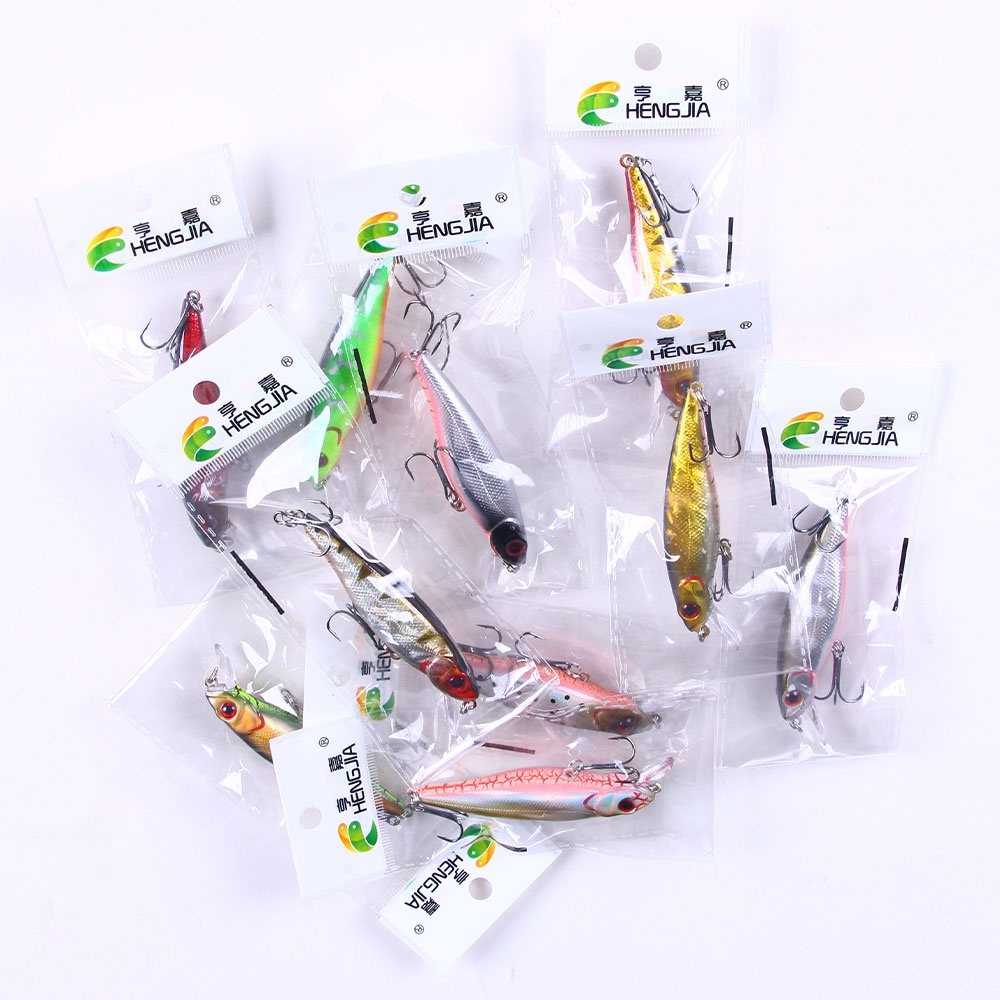 HENGJIA 10pcs Floating Minnow Fishing LURES Wobblers Umpan Pancing 8.8cm 9.2g Crankbait Artificial Hard Swimbait Fish Lure