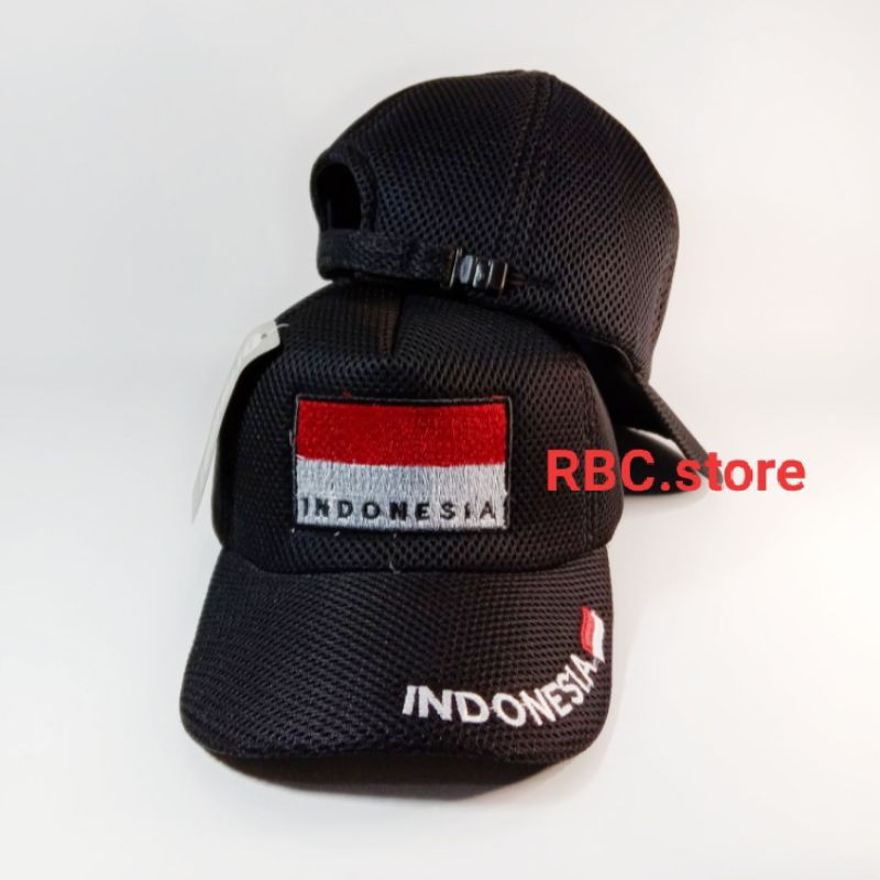 TOPI DOUBLE MESS BENDERA MERAH PUTIH INDONESIA
