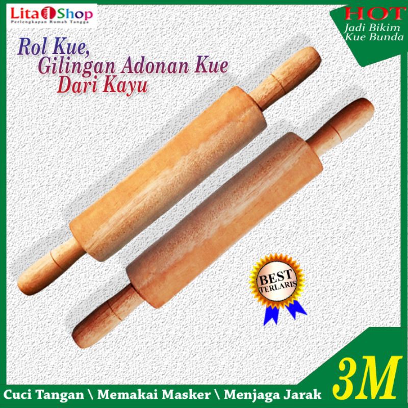 PENGGILING KUE / GILINGAN KUE / GILINGAN ADONAN KUE / ROL KAYU KUE