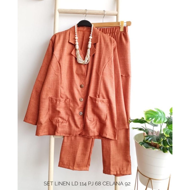 

Set Katun Linen Warna Pastel