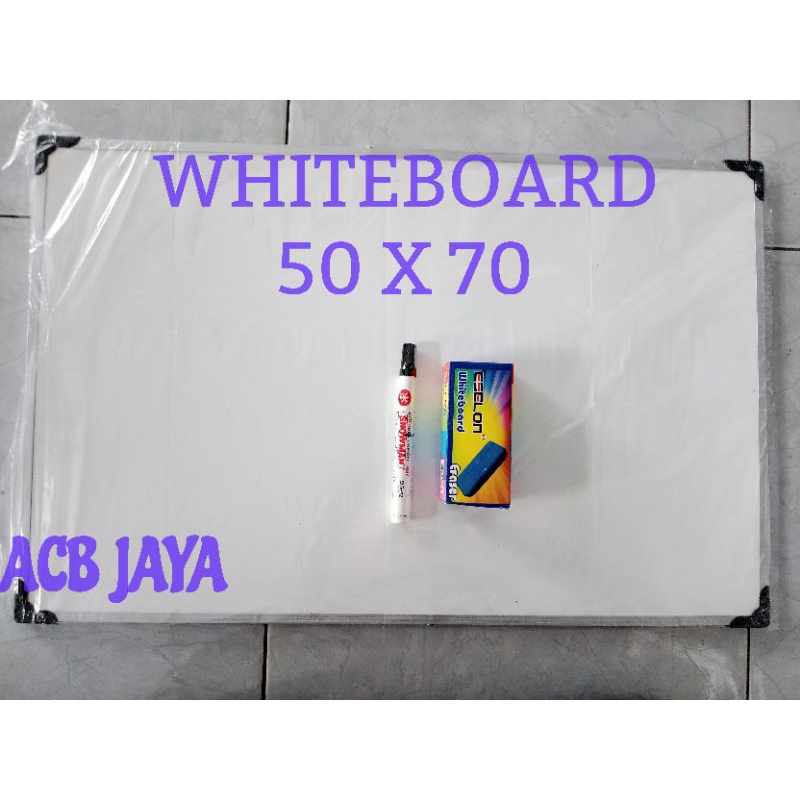 

Papan Tulis anak / Whiteboard + blackboard Mini 50 x 70 cm