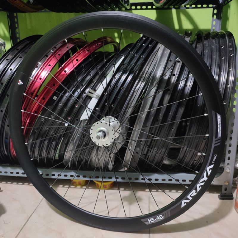 wheelset depan 700c Bearing - velg depan 700c - velg fixie - wheelset 700c - velg sepeda fixie - rod