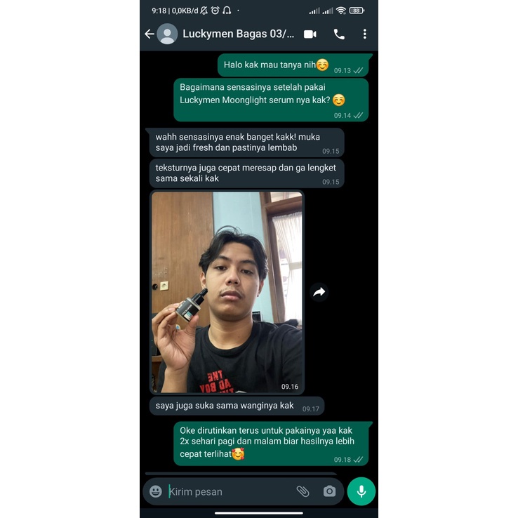 LUCKYMEN Serum Moonlight - Mencerahkan dan Mengobati Jerawat / Mencerahkan Dan Bikin Glowing Nature reaction  Skincare Cowok Halal