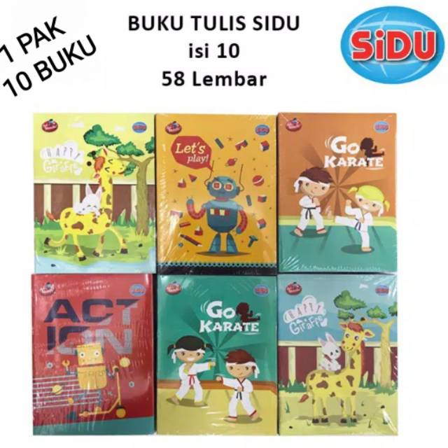 

BUKU TULIS SIDU / SINAR DUNIA 1 PAK ISI 10 BUKU (58 LEMBAR)p