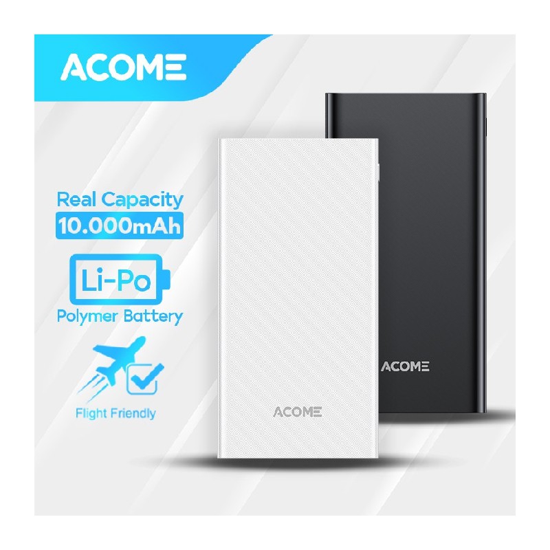 Bulan Output Garansi Promo 10000mAh Dual ACOME Original AP103 18 PowerBank USB Diskon Resmi