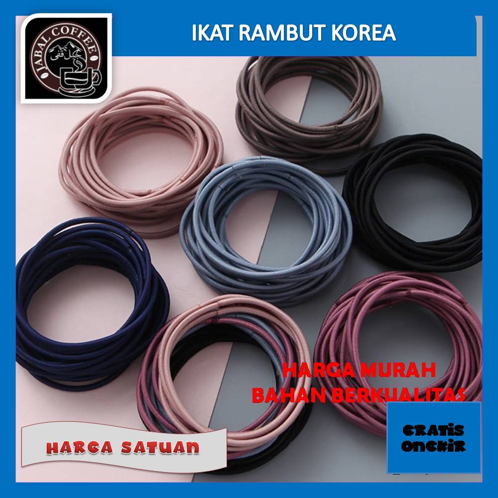 Ikat Rambut Korea Elastis / Kuciran Rambut Korea / Ikat Rambut Karet Warna / Ikat Rambut Kpop 033