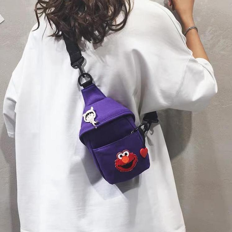 [LOKAL] FOREVER YOUNG - D1257 ELMO AMELIA JIMIN Tas Waistbag [TANPA AKSESORIS] T52I