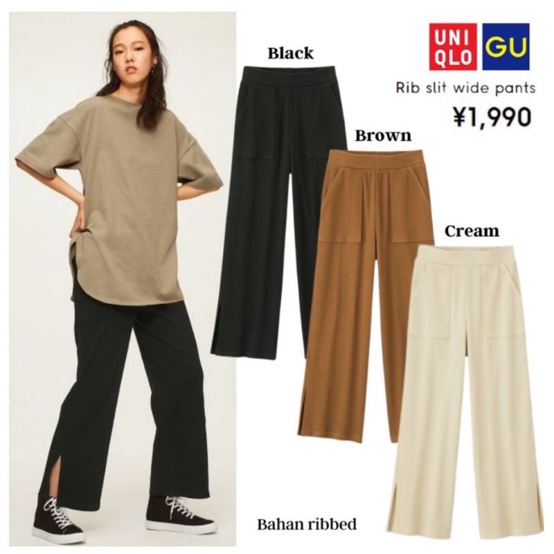 Uniqlo Cullote Wide Curve with Slit
