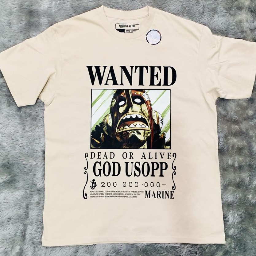 Tshirt God Usopp Wanted Mugiwara Onepiece Anime Manga Premium