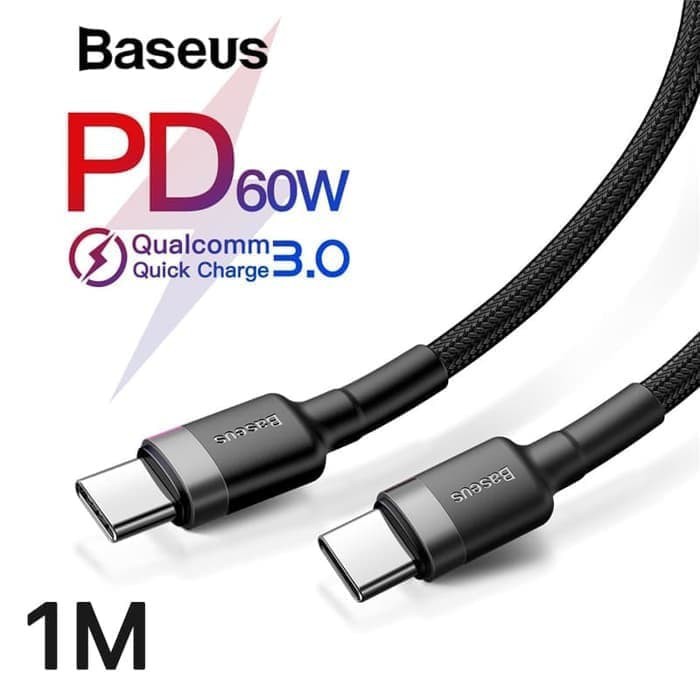 BASEUS KABEL USB TYPE C to TYPE C CABLE PD POWER DELIVERY FAST CHARGING