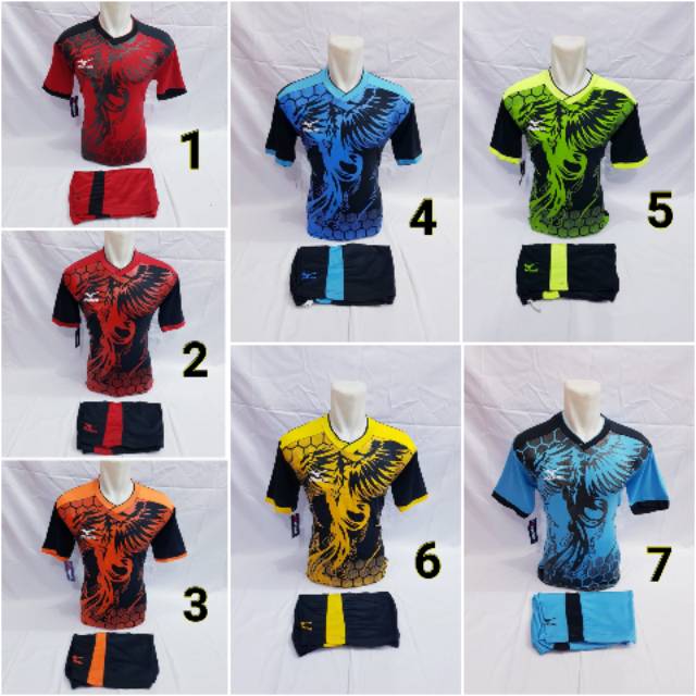 TERLARIS Setelan kaos futsal bola volly mizuno