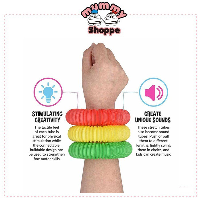 Pop Tubes / Pop Tube / mainan edukasi fidget Pop Tubes Sensory Toys / poptube / poptubes