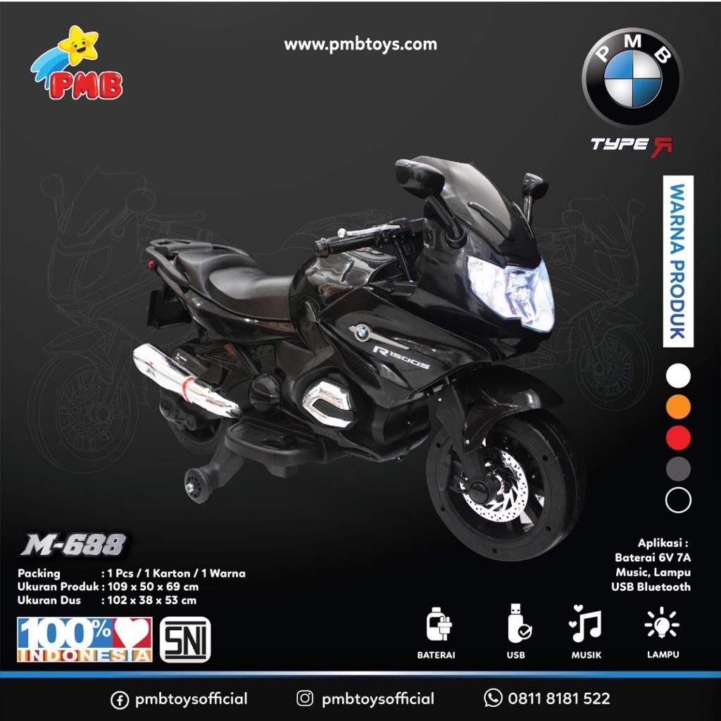 Mainan Motor Aki Anak Type R PMB M688 Sport GP Moto Murah