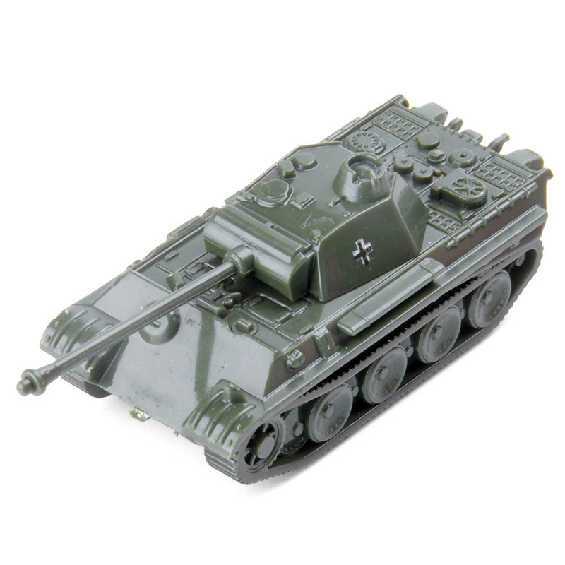 4Pcs Mainan Model Tank Tempur Tiger Panther Jerman Mini 4D Dengan Bola Baja 1 / 144