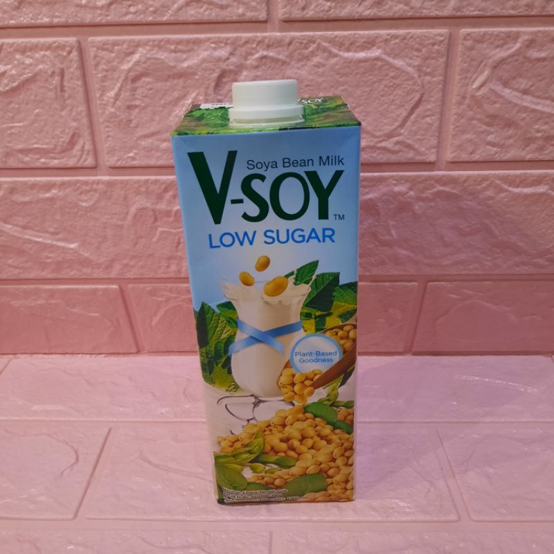 

V-Soy Susu Kedelai Original Rendah Gula Soya Bean Milk Low Sugar 1 L