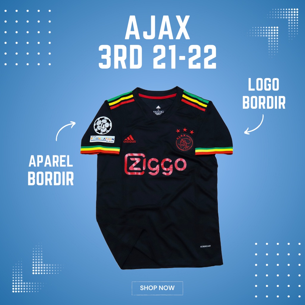 Baju Sepak Bola Dewasa Jersey Baju Bola Grade Ori Ajax 3Rd 2021/2022