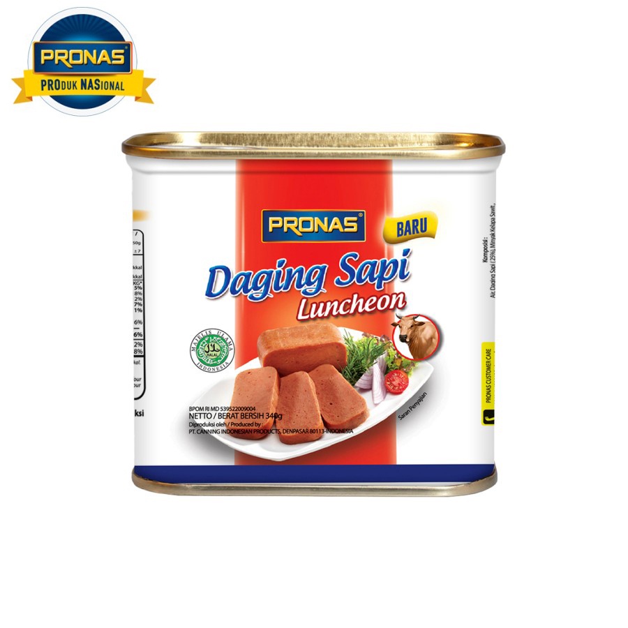 Pronas Luncheon Sapi (Daging Blok Serbaguna) 340 gr