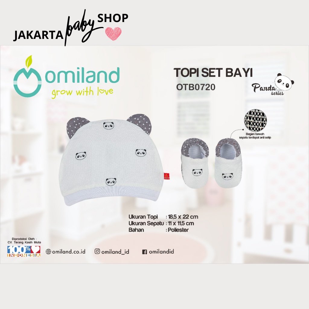 OMILAND TOPI SET BAYI PANDA SERIES OMILAND OTB0720 / BEAR OB471412 / TRAIN OB471412