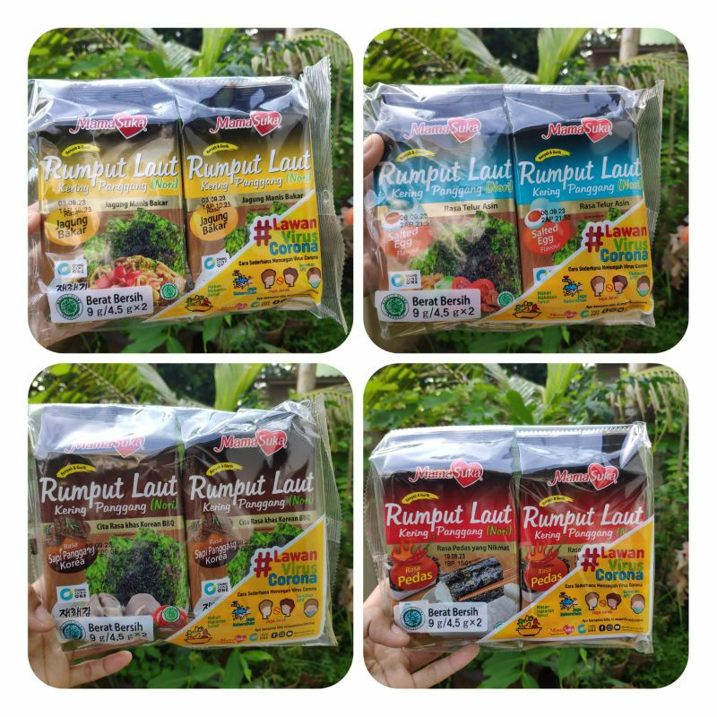 

Mama Suka - Rumput Laut Panggang Nori 9 gr (4,5 gr X2)