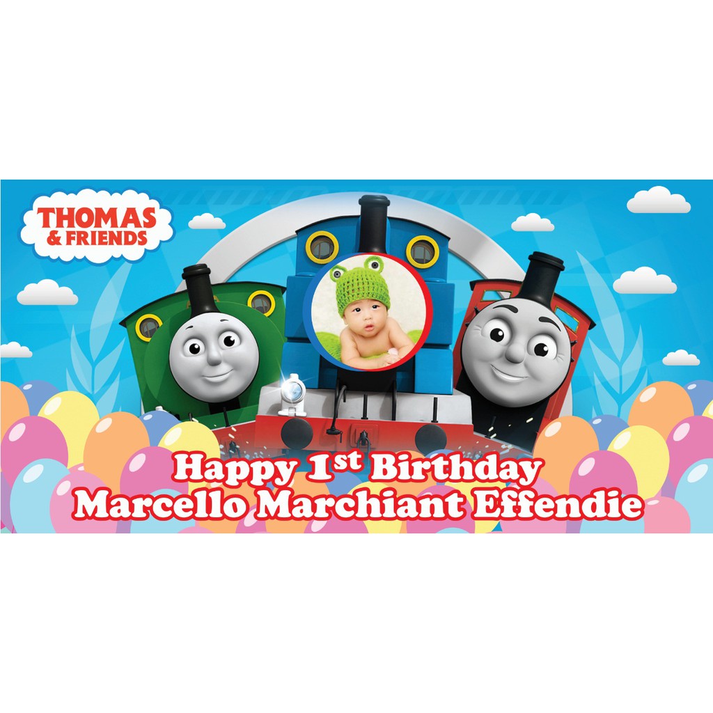 Banner atau Backdrop Ulang Tahun Thomas