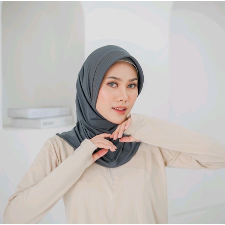Jilbab Sport / Hijab Salwa Instan (COD)-SPORT abutua