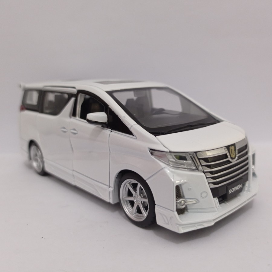 Diecast Alphard rowen white  miniatur mobil toyota Alphard jackikiem harga murah