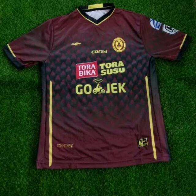 Jersey Kaos Baju Bola PSS Sleman Away 3rd Motif Salak Gojek Traveloka Liga 2 2017 2018 2019