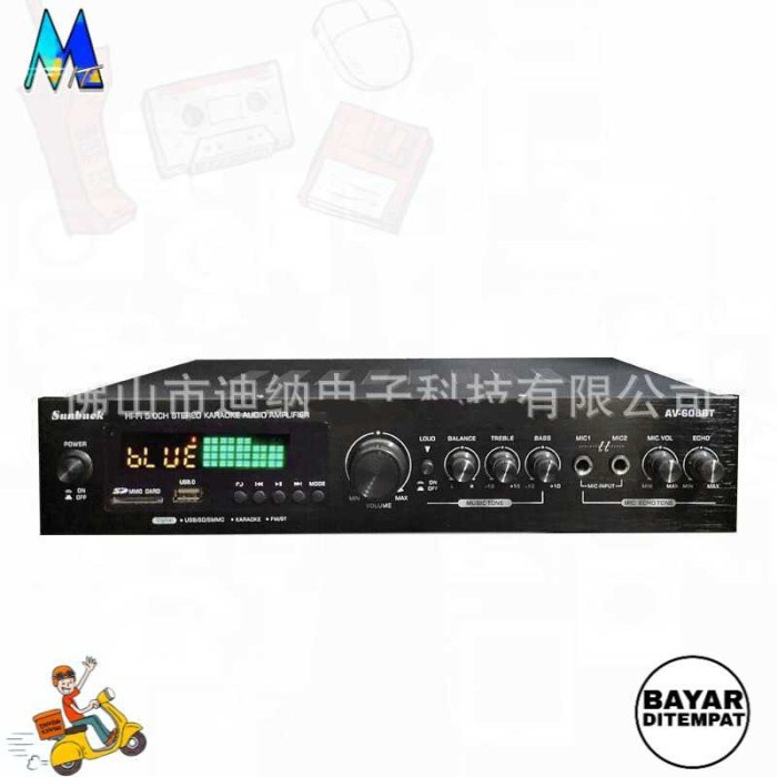 Power Ampli Bluetooth Amplifier Karaoke 5CH 600W