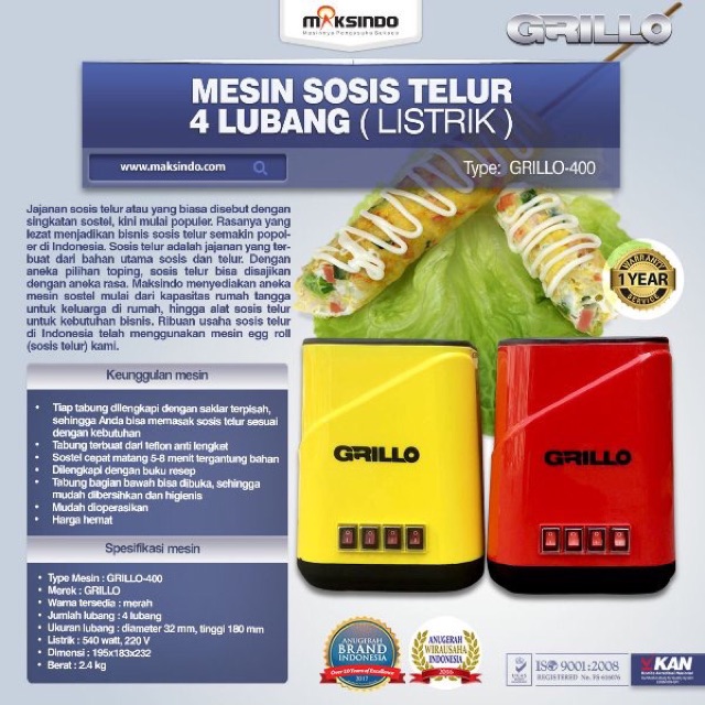 Mesin sostel 4 lubang