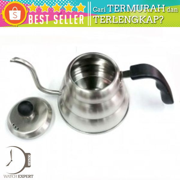 Coffee Maker Pot V60 Drip Kettle Teko Barista 1000ML - Silver