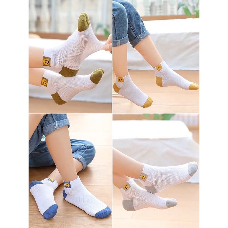 Kaos Kaki Original Kaus Kaki Pendek Semata Kaki Sock Anti Bakteri Anak Size Kecil Smiley Smile Socks