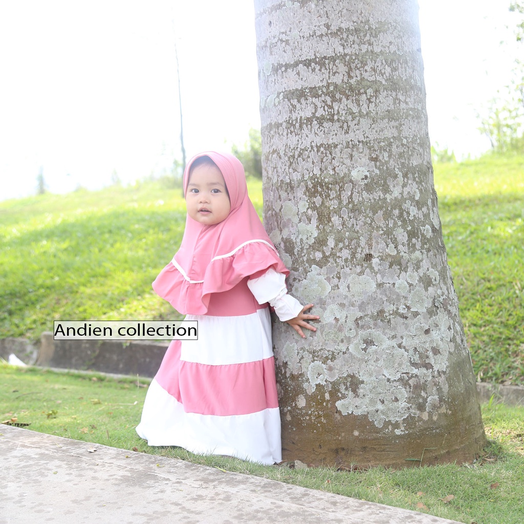 Dress anak susun Comby Size S-M-L-XL (By: andien collection)