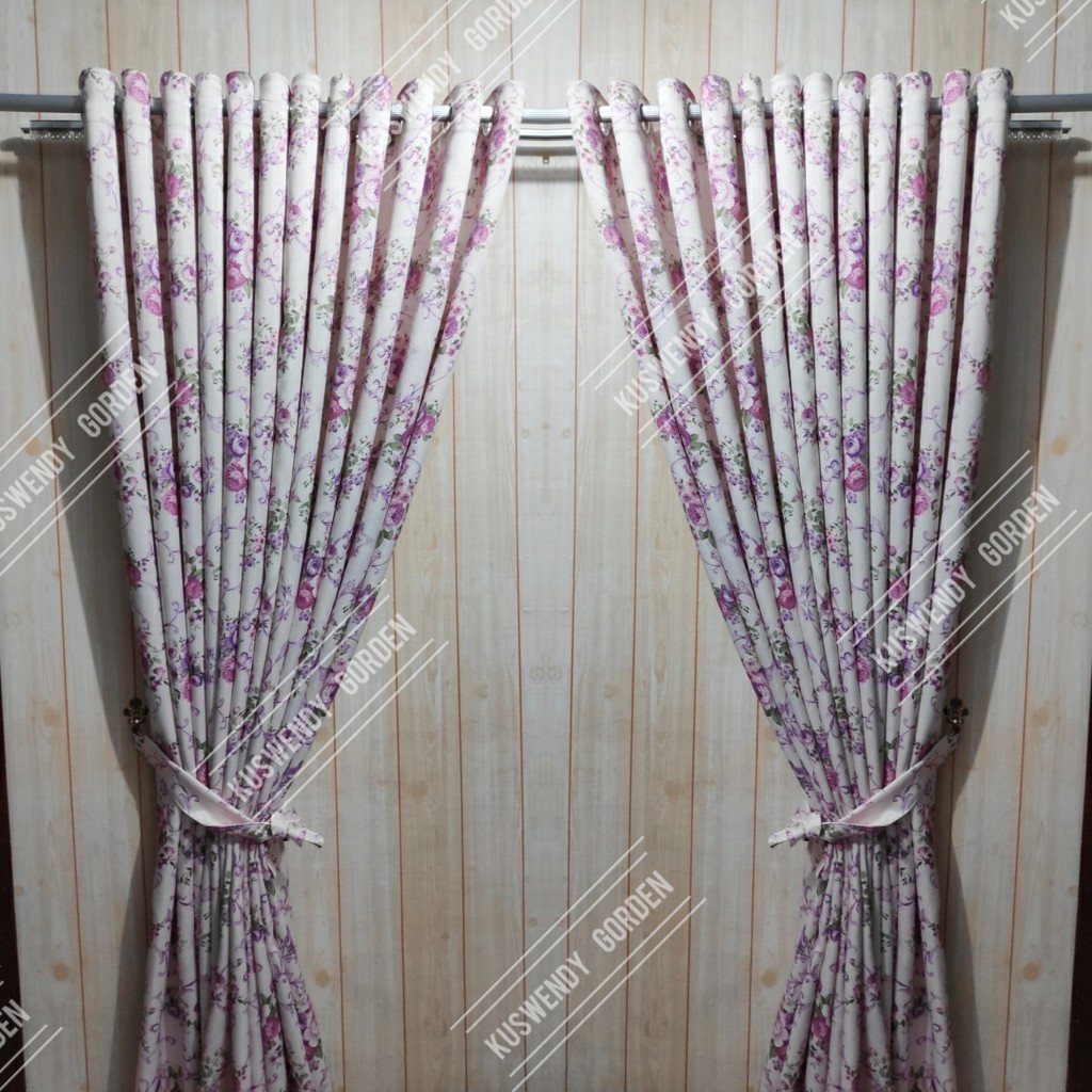 Gorden Blackout Shabby 200 x 250 cm Tinggi 2.5 meter Hordeng Jendela Pintu Tirai Bunga Minimalis