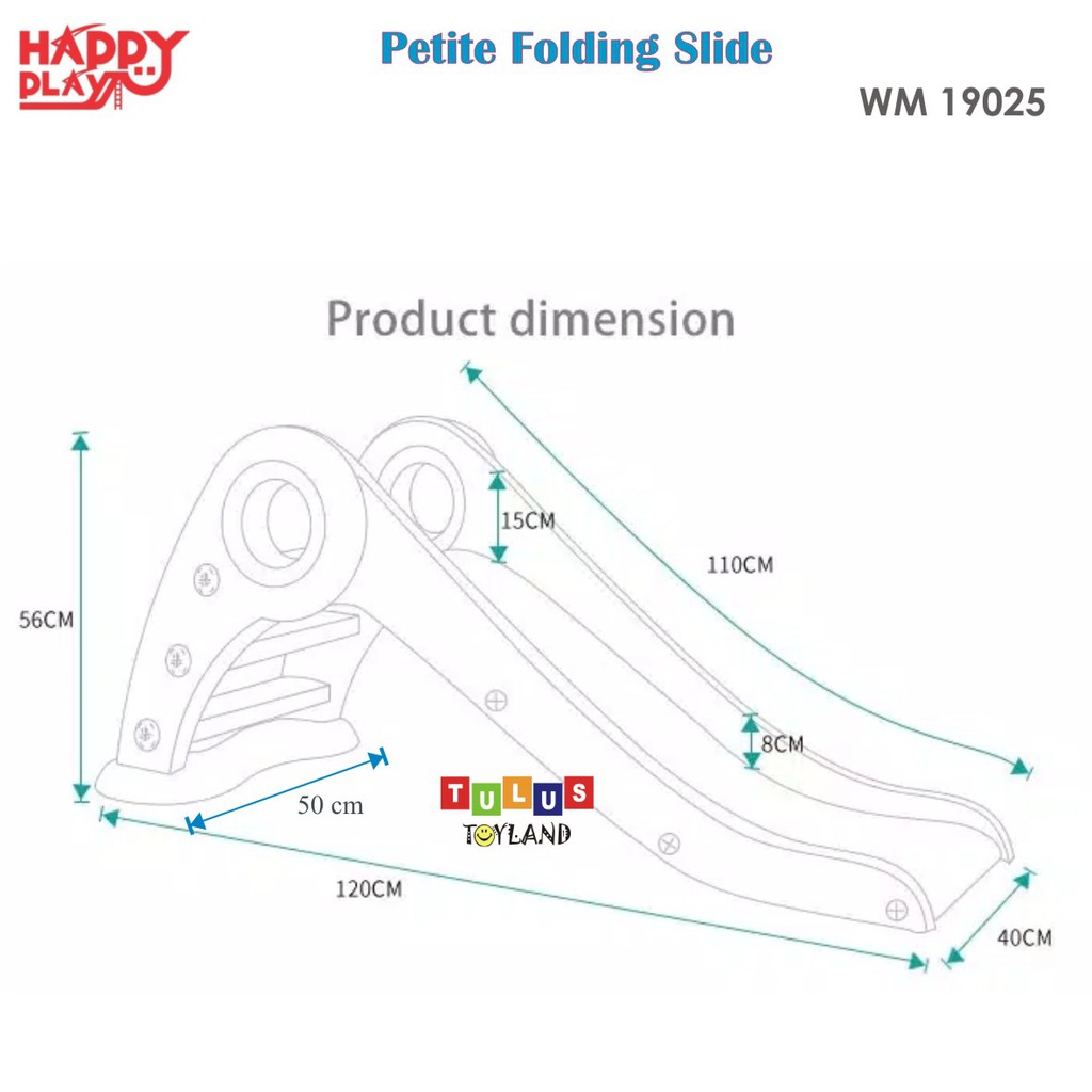 Perosotan Happy Play Petite Folding Slide Mainan Seluncuran Anak Murah WM19026 Pelosotan WM19025