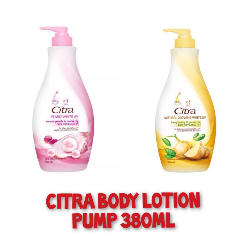 CITRA Hand &amp; Body Natural White UV Bengkoang / Mutiara 380ml