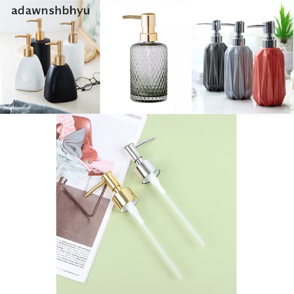 Adawnshbhyu Metal DIY Soap Pump Liquid Lotion Dispenser Kepala Pengganti 28tutup Pompa Drat