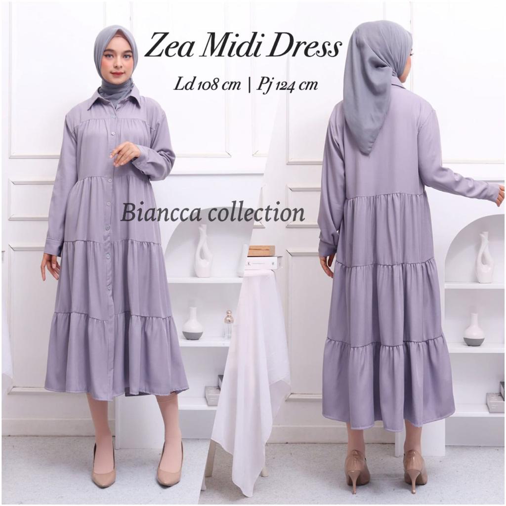 ZEA MIDI DRESS KANCING BUSUI MIDI DRESS SHAKILA ALL SIZE JUMBO