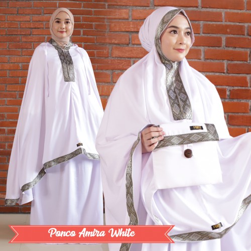 Mukena Bali Dewasa Jumbo 2 in 1 Travel Renda Polos Parasut Santri Rayon Katun Jepang Mukenah Ponco
