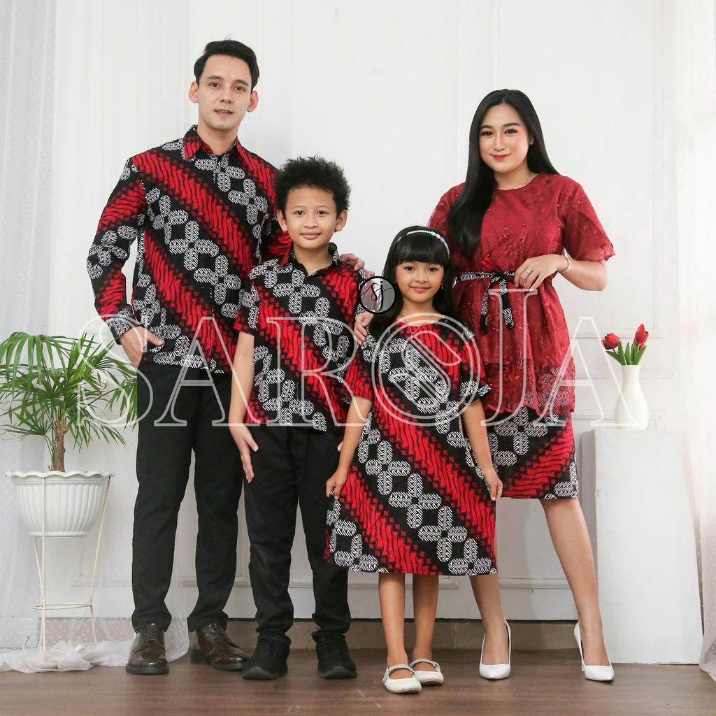 SAROJA | Couple Keluarga Family Set Rnb Brukat Eelina | Couple Baju Natal Mewah |Dress Natal Wanita Kekinian | Baju Natal Couple Keluarga Ayah Ibu Anak | Baju Natal Couple Pasangan | Baju Natal Anak Perempuan | Baju Natal Keluarga