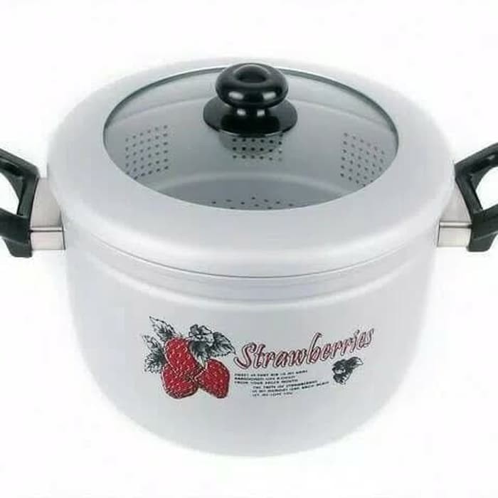 Wajan Enamel Antigores Dan Lengket (32_37Cm) IA614 Dandang / Pancaguna / Kukusan / Steamer 33 Cm Ma