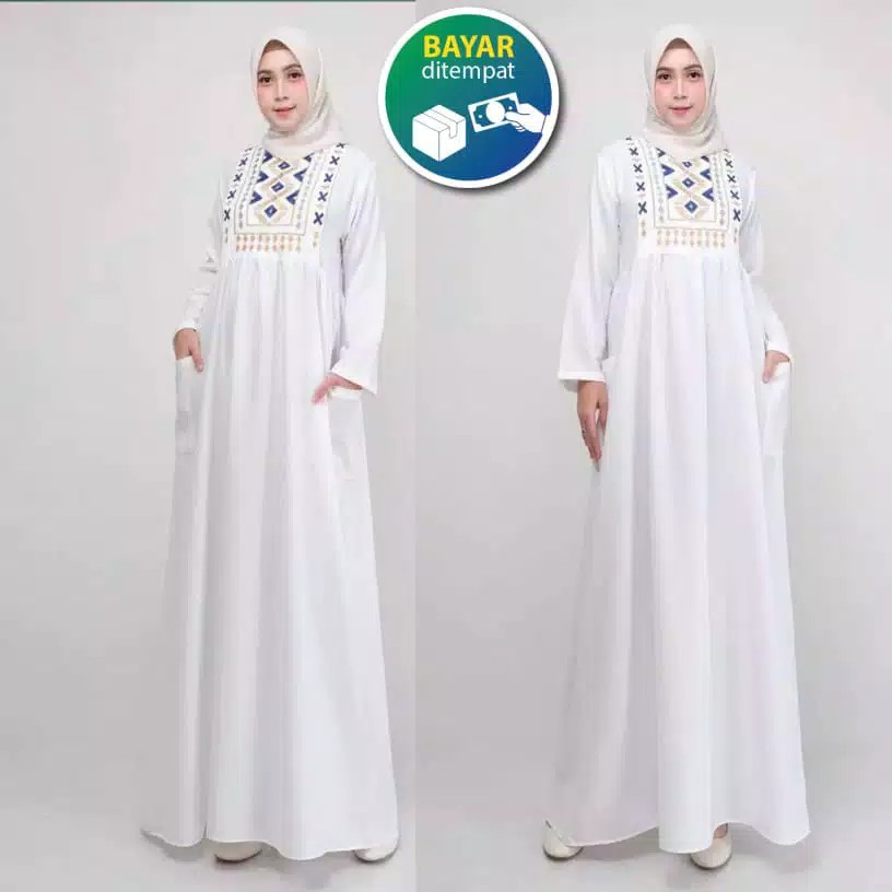 Gamis Putih Wanita Kekinian Gamis Terbaru  gamis putih jumbo Gamis Remaja Brukat Gamis Jumbo Kondangan  Gamis Putih Terbaru 2023 Gamis Putih Murah Terbaru Gamis Best Seller Gamis Umroh Gamis Lebaran