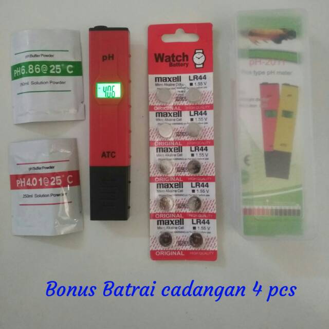 Ph meter ATC backlight 2 digit dari belakang